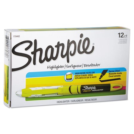 Sharpie Liquid Pen Style Highlighter, Fluorescent Yellow Ink, Chisel Tip, PK12 1754463